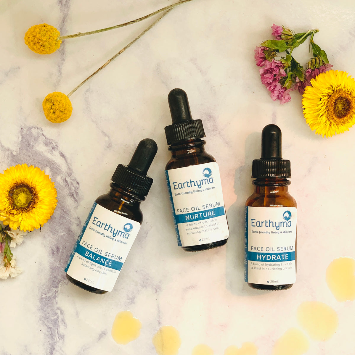 Oilbased face serum (nurture, hydrate & balance) Earthyma Products