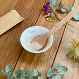 Wooden Spoon $4 & Clay face masks $6.20: Kaolin / Pink / Kaolin & Pink. Or armpit detox: Bentonite.